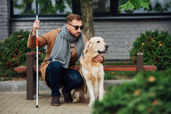 Property owners can't exclude renters requiring a service animal or an emotional support animal. 