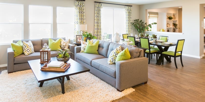 Beautiful Open Concept Interior Living Room of House