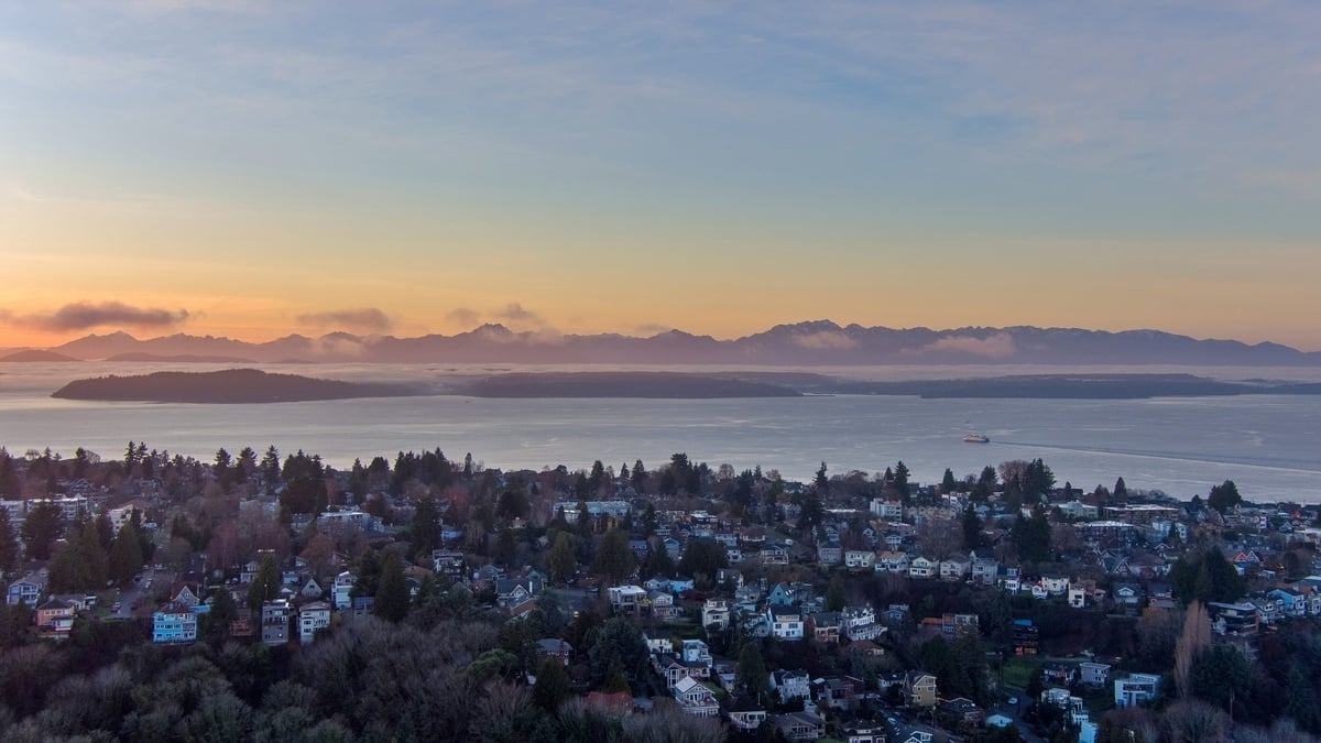 West Seattle and the Olympic Mountains