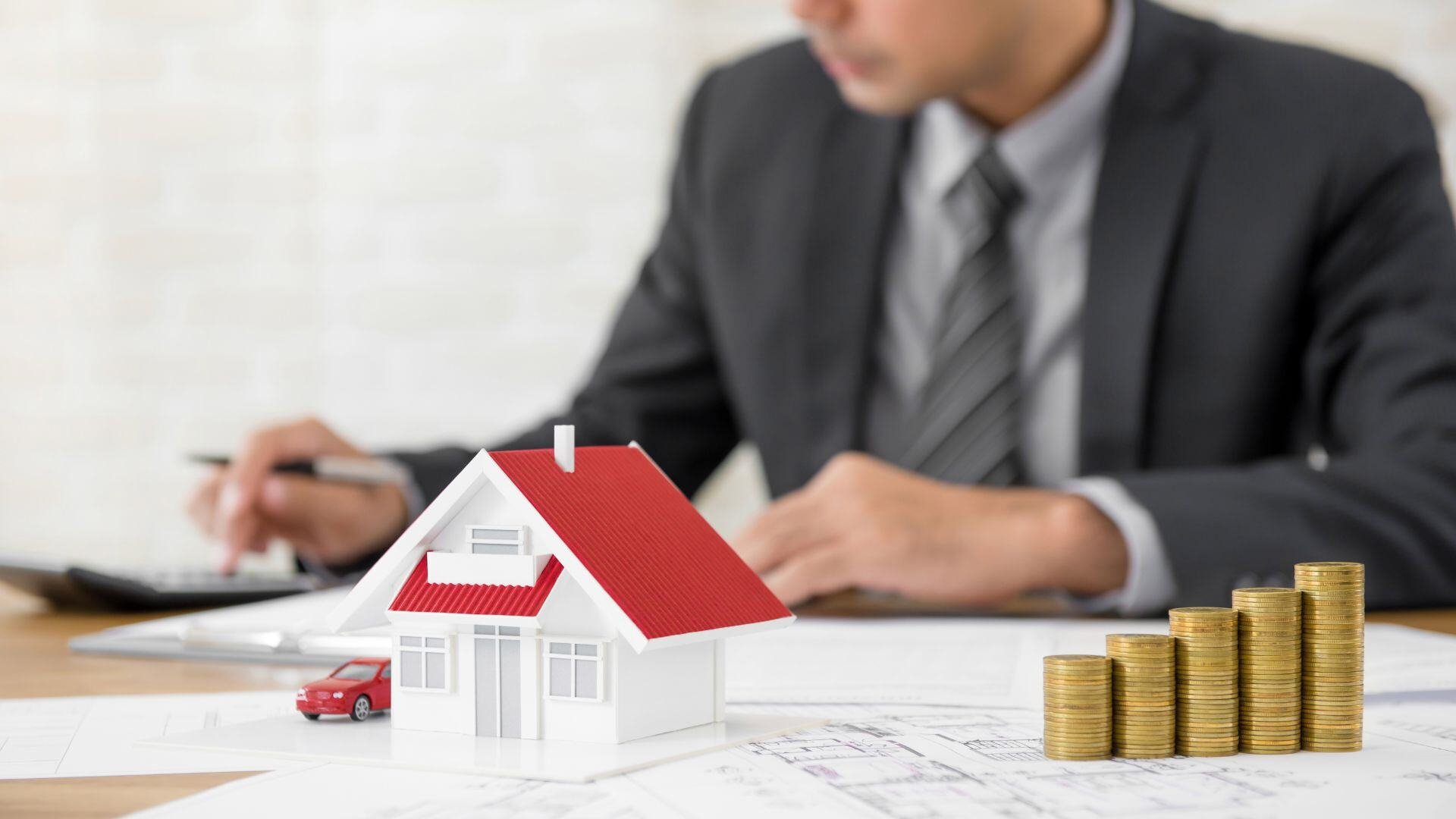 Businessman as a property agent or investor