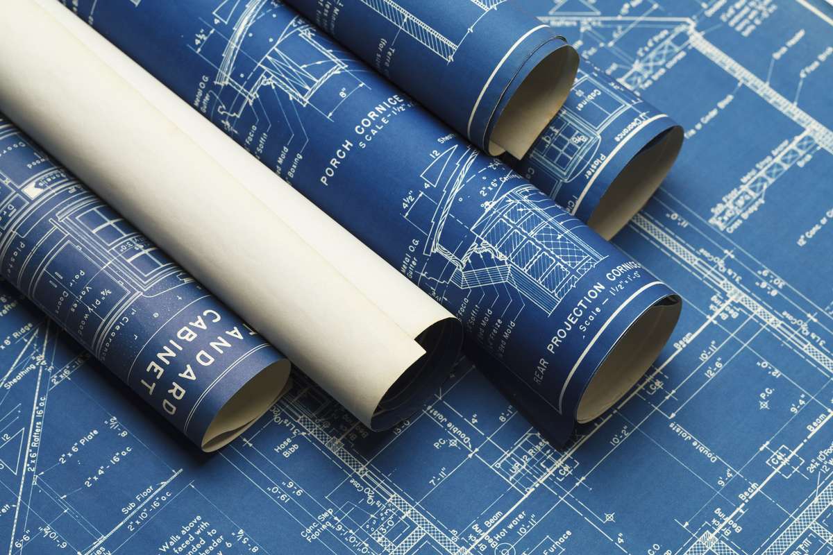 Rolled House Blueprints and Construction Plans (R) (S)