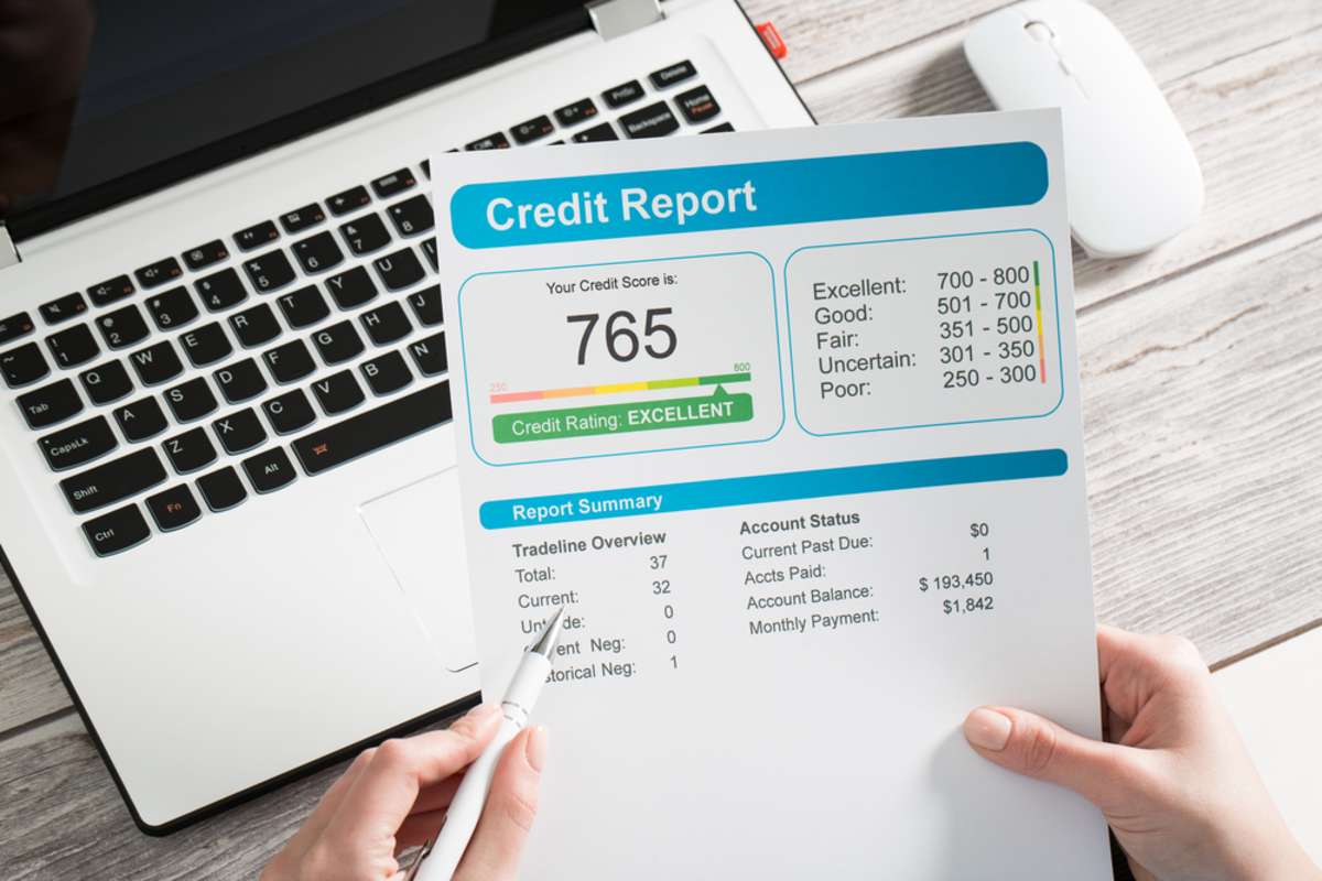report credit score banking borrowing application risk form document loan business market concept