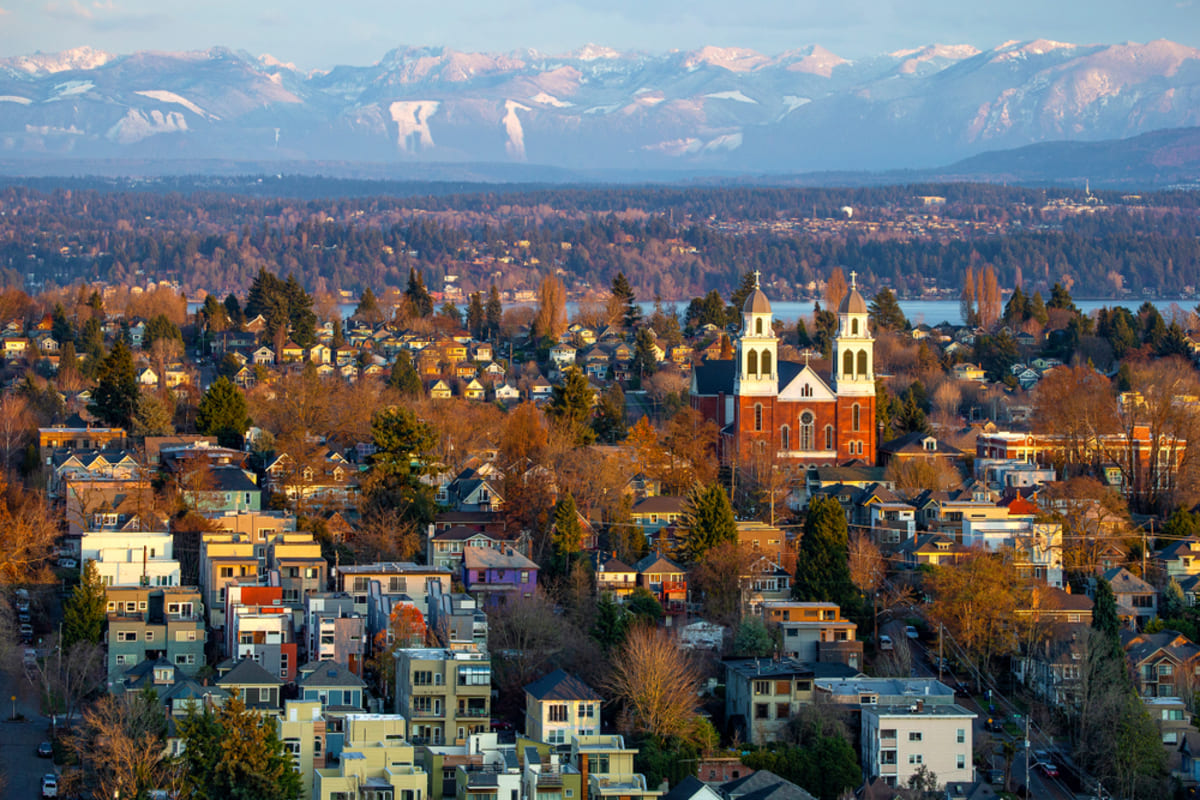 A Seattle neighborhood, neighborhood dynamics concept. 