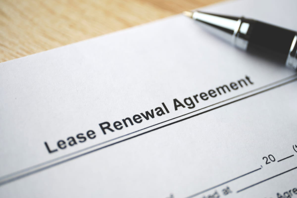 Legal document Lease Renewal Agreement.