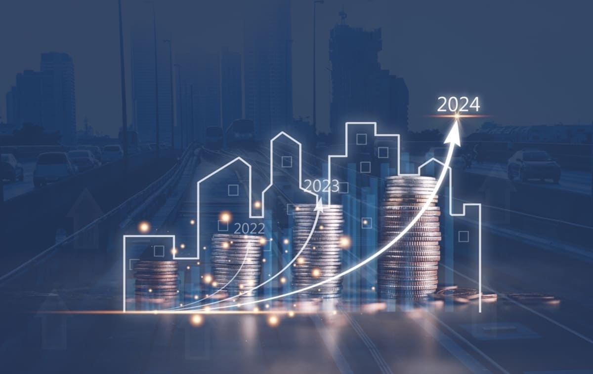 Stack of coins with business growth graph, investment strategies.