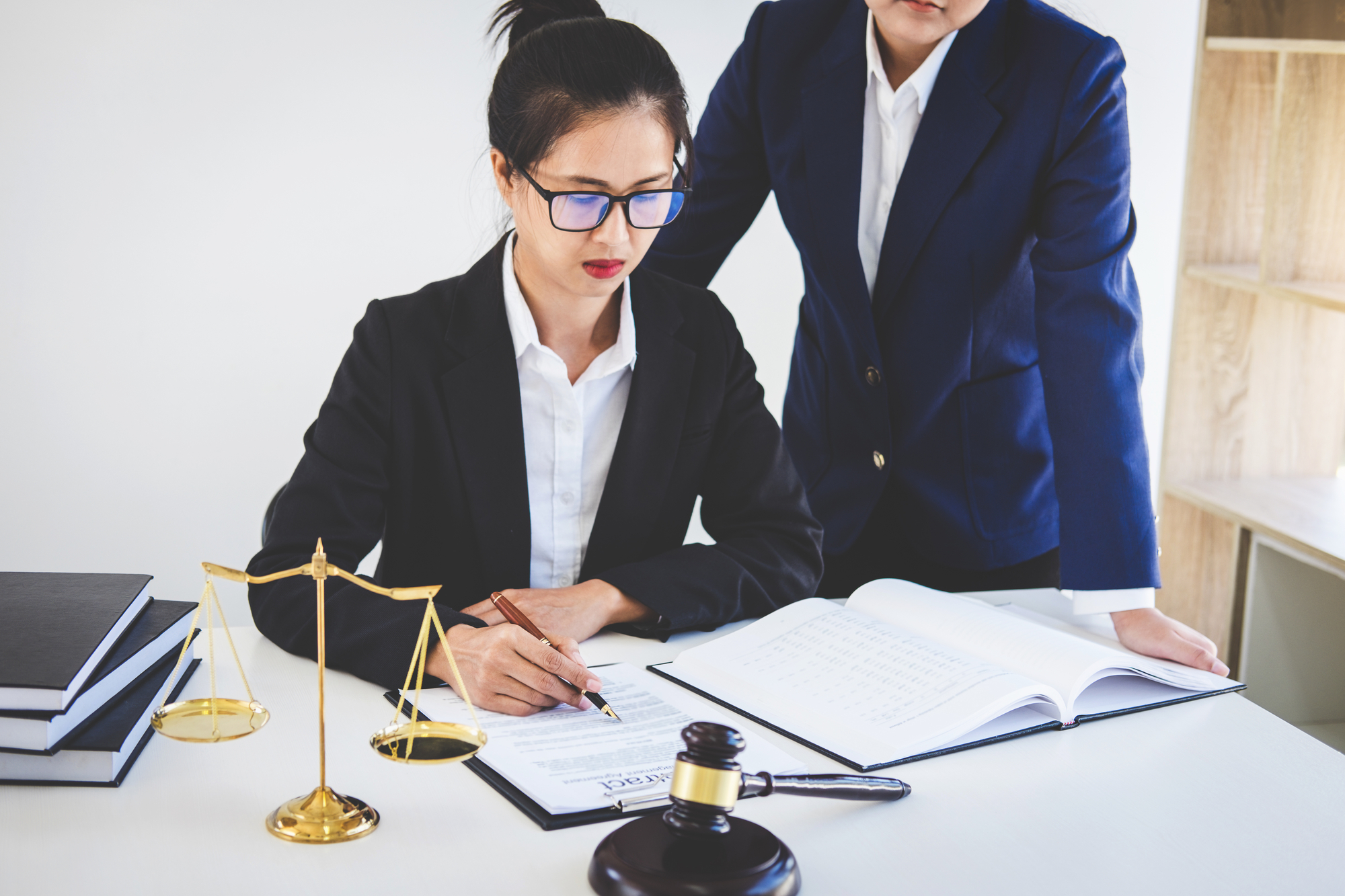 A businesswoman having a legal consultation 